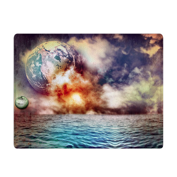 Fire In The Sea Bath Mat