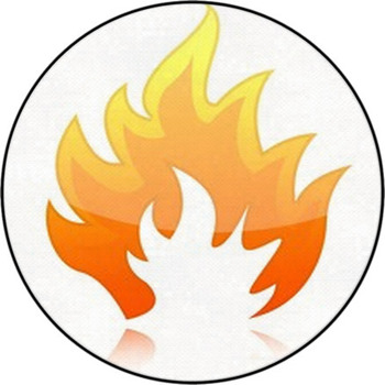 Fire Round Rug