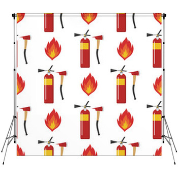 Fire Safety Equipment Emergency Tools Fleece Backdrop
