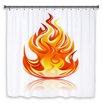 Fire Shower Curtain