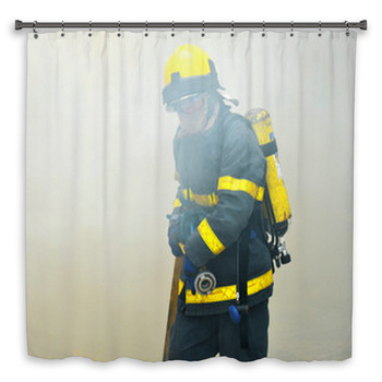 Firefight In A Urban Scene Custom Size Shower Curtain