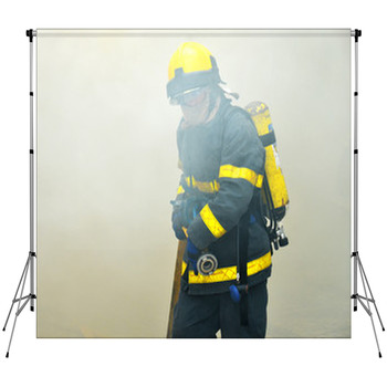 Firefight In A Urban Scene Fleece Backdrop