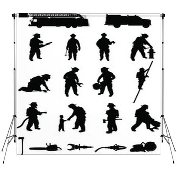 Firefighter Booster Pack 2 Custom Size Backdrop