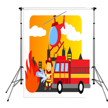 Firefighter Pole Pocket Backdrop