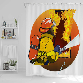 Firefighter Shower Curtain