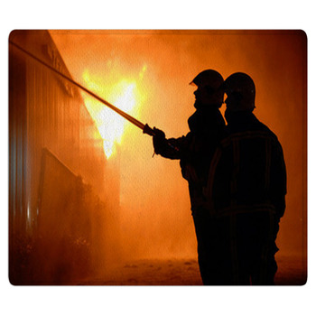 Firefighters At Work Bath Mat
