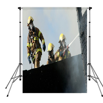 Firefighters Pole Pocket Backdrop