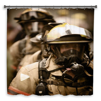 Fireman Custom Size Shower Curtain