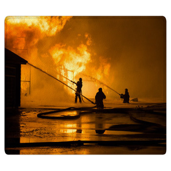 Firemen At Work Bath Mat