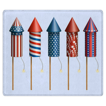 Firework Rockets Bath Mat