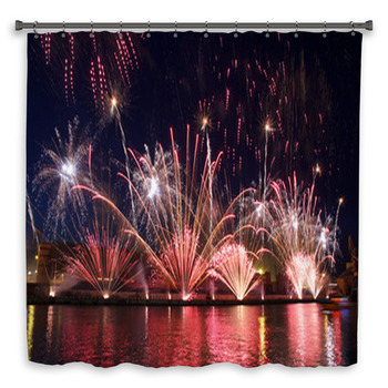 Fireworks Custom Size Shower Curtain