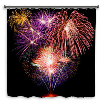 Fireworks Custom Size Shower Curtain