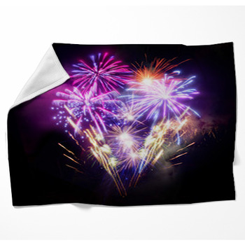 Fireworks Display Woven Throw Blanket