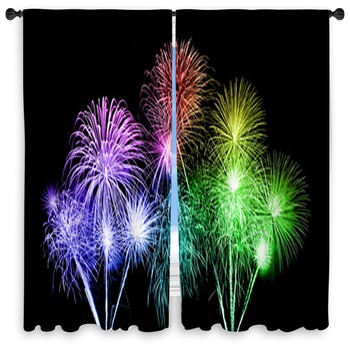Fireworks Window Curtains