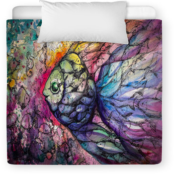 Fishes Watercolors Toddler Comforter