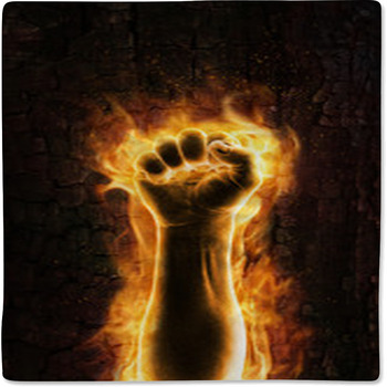 Fist Of Fire Baby Blanket