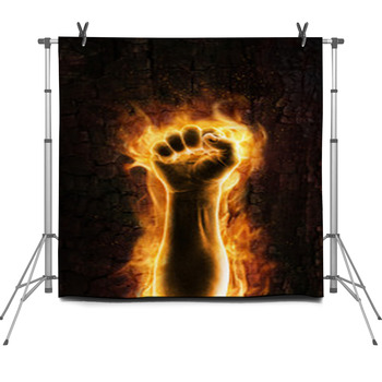 Fist Of Fire Fleece Backdrop