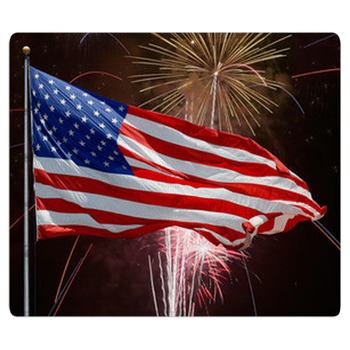 Flag And Fireworks-American Fourth Of July Area Rug