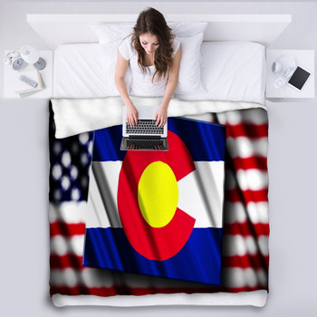 Flag Of Colorado In The Shape Of Fleece Blanket