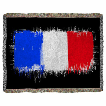 Flag Of France Woven Throw Blanket