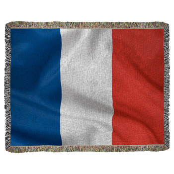 Flag Of France Woven Throw Blanket