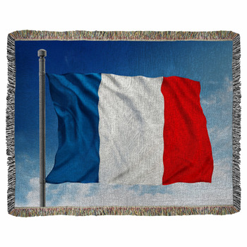 Flag Of France Woven Throw Blanket