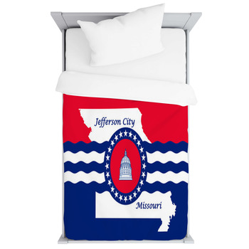 Flag Of Jefferson City In Missouri Usa Toddler Duvet