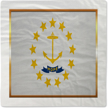 Flag Of Rhode Island Golden Frame Fabric Baby Blanket