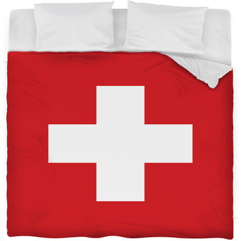Flag Of Swiss Fleece Bed Blanket