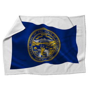Flag Of The State Nebraska A Series Of Fleece Blanket