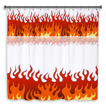Flame Banner Set Custom Size Shower Curtain