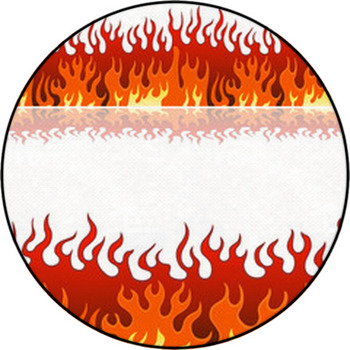 Flame Banner Set Round Rug