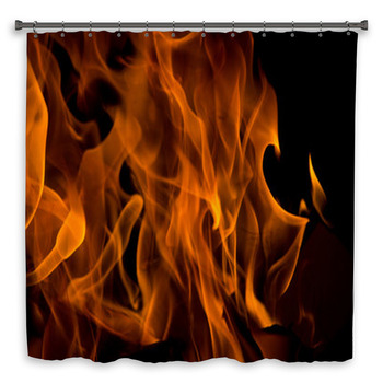 Flames Custom Size Shower Curtain