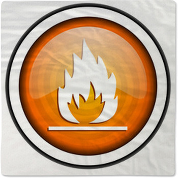 Flames Orange Glossy Icon Isolated On White  Baby Blanket