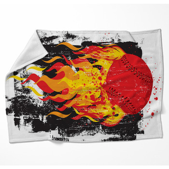 Flaming Red Fastball Woven Throw Blanket