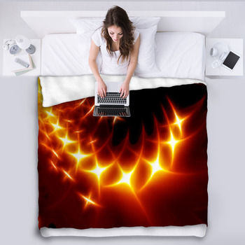Flaming Stars Fleece Blanket