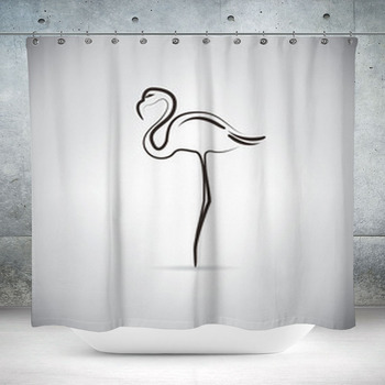 Flamingo Custom Size Shower Curtain