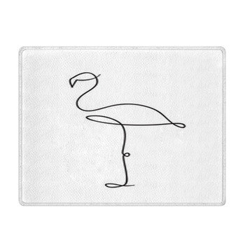 Flamingo Line Art Bath Mat