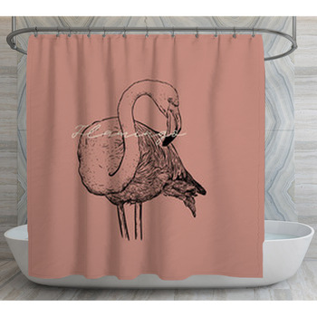 Flamingo Vector Illustration Shower Curtain