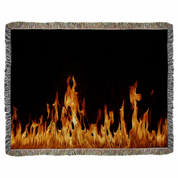 Flammen Panorama Woven Throw Blanket
