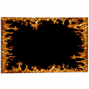 Flammenrahmen Area Rug