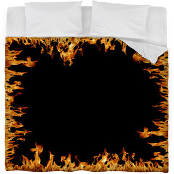 Flammenrahmen Fleece Bed Blanket