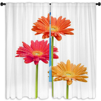 Fleurs Colorées Standard Size Window Curtains