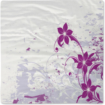 Fleurs Grunge Violet Baby Blanket