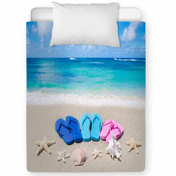 Flip Flops, Seashells And Starfishes Toddler Comforter