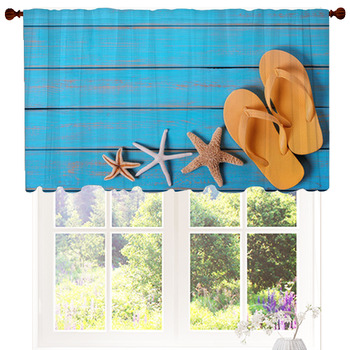 Flip Flops Starfish Old Distressed Custom Size Valance