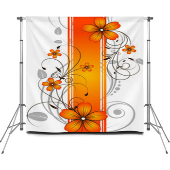 Floral Abstraction For Design. Custom Size Backdrop