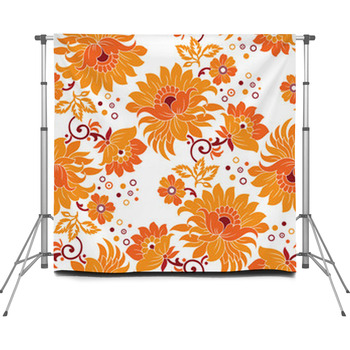 Floral Background Custom Size Backdrop