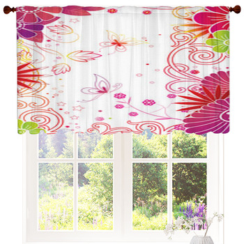 Floral Background Custom Size Valance