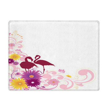 Floral Background With Ornament Bath Mat